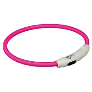 Trixie Flash Leuchtring USB Pink - L-XL