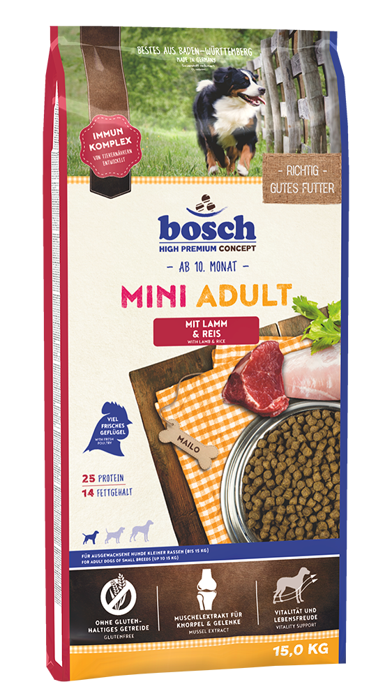 Bosch Mini Lamm+Reis 15kg