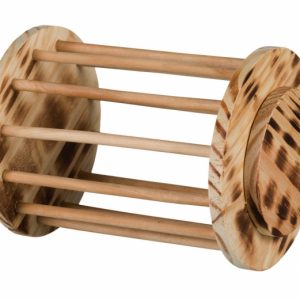 Trixie Heuraufe Rolle aus geflammtem Holz